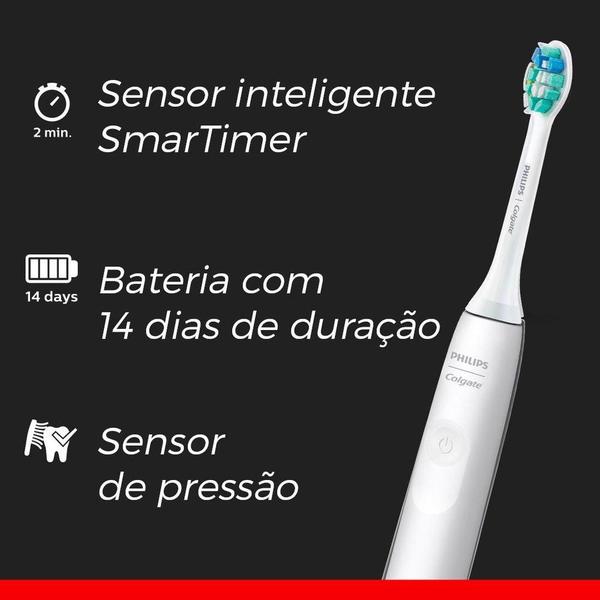 Imagem de Escova de Dente Elétrica Philips Colgate SonicPro 30 + Caneta Clareadora Dental Luminous White 2,5ml