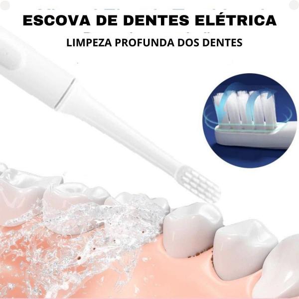 Imagem de Escova De Dente Elétrica Resistente Com Carregador Branca