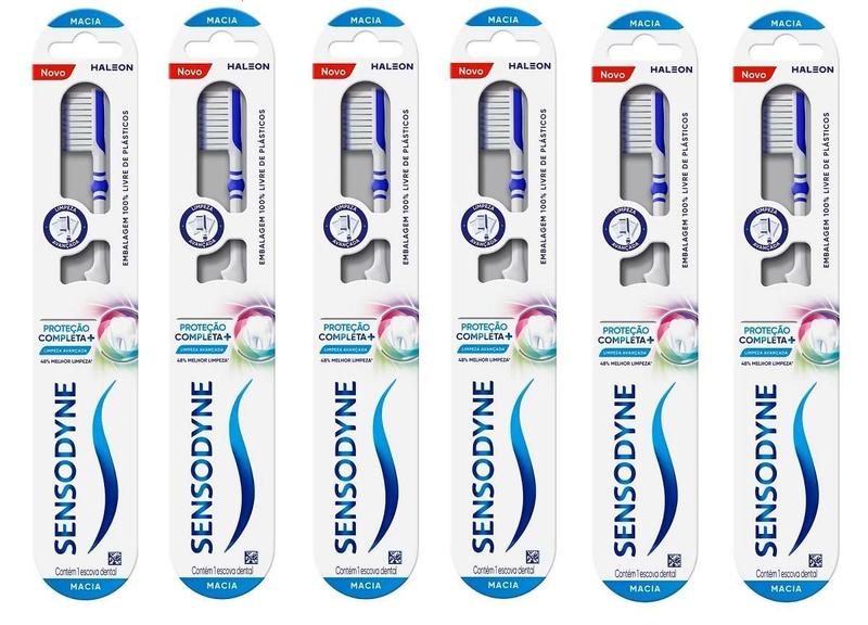 Imagem de Escova De Dente Ext Macia Proteção Completa Sensodyne Kit X6