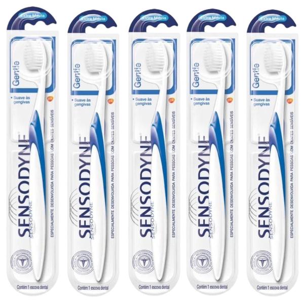 Imagem de Escova De Dente Gentle Extra Macia Sensodyne Kit X5