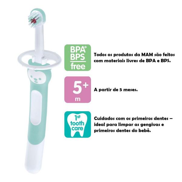 Imagem de Escova De Dente Infantil (+5M) Training Brush Verde - Mam