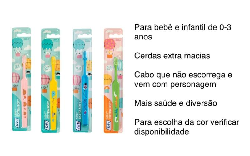 Imagem de Escova de Dente Infantil Bebê Extra Macia 0-3 Anos Tepe Kit3