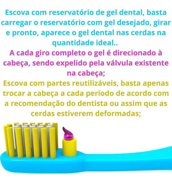 Imagem de Escova de Dente Infantil Magic Brush Angie C/reservatório Nova