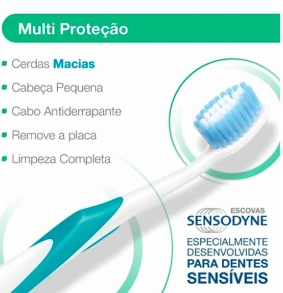 Imagem de Escova De Dente Macia Multi Proteção Sensodyne Kit X4