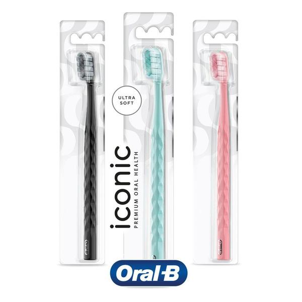 Escova de Dente Oral-B Iconic Premium Cores Sortidas 1 Unidade - Oral B Imagem de Escova de Dente Oral-B Iconic Premium Cores Sortidas 1 Unidade
