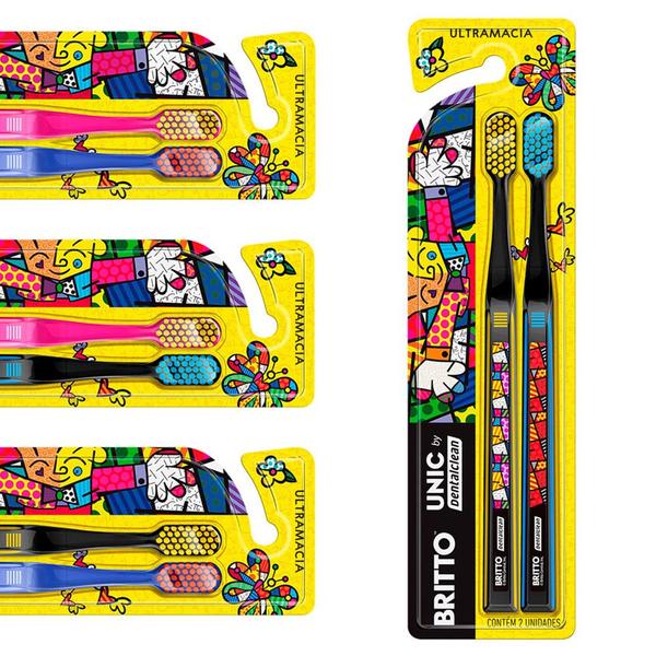 Imagem de Escova de Dente Ultramacia Dentalclean Serie Romero Britto