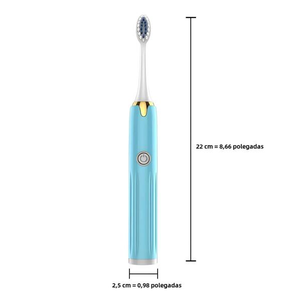 Imagem de Escova de Dentes Elétrica Adulto - Escovação Inteligente IPX7 - Cabeças Substituíveis