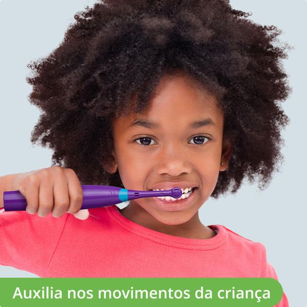 Imagem de Escova De Dentes Elétrica Infantil Kids Unicórnio e Dinossauro