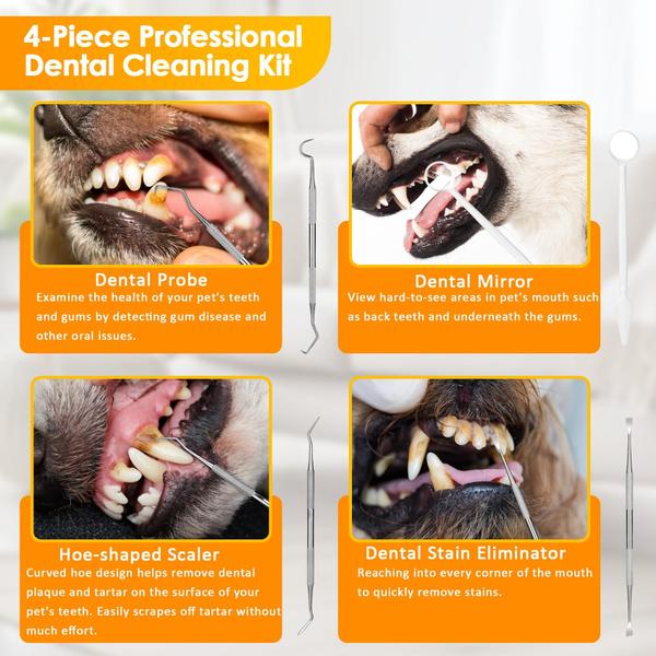 Imagem de Escova de dentes elétrica removedora de placas para cães Opdent Black