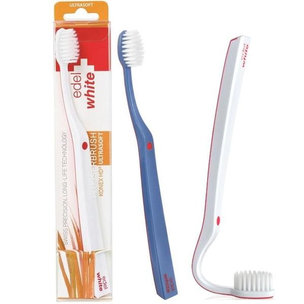 Imagem de Escova de dentes flexível ultrasoft flosserbrush edel white