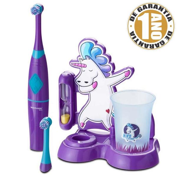 Imagem de Escova de Dentes Infantil Elétrica Cerdas Macias - Multilaser Funny Brush