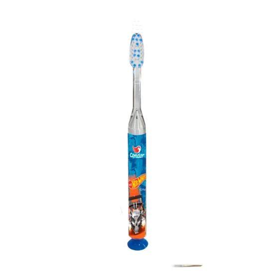 Imagem de Escova De Dentes Infantil Hot Whells Led Pisca Por 2 Minutos Condor 