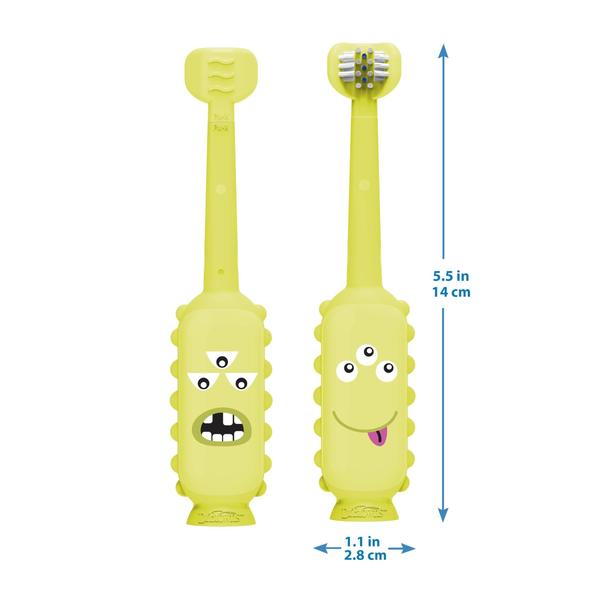 Imagem de Escova de dentes infantil ToothScrubber Dr. Brown's Green de 1 a 4 anos