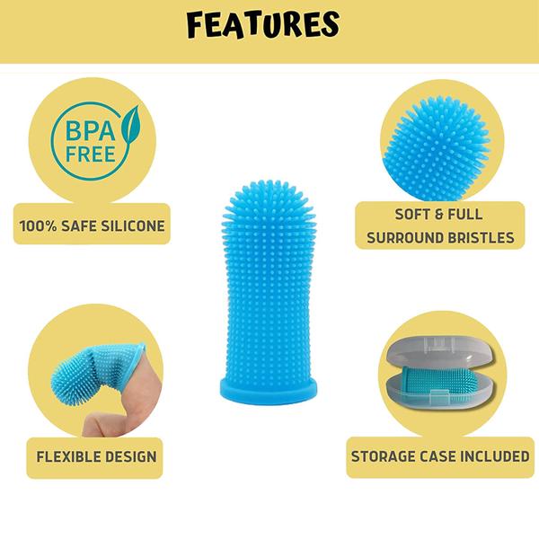 Escova De Dentes Para Pet De Dedo Silicone BPA Free Com Estojo Limpeza Bucal Cachorro Gato LR-0155 - Panda Rio Express Imagem de Escova De Dentes Para Pet De Dedo Silicone BPA Free Com Estojo Limpeza Bucal Cachorro Gato LR-0155