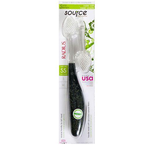 Imagem de Escova de dentes Source Super Soft 1 Ct by Radius Toothbrush (pacote com 2)