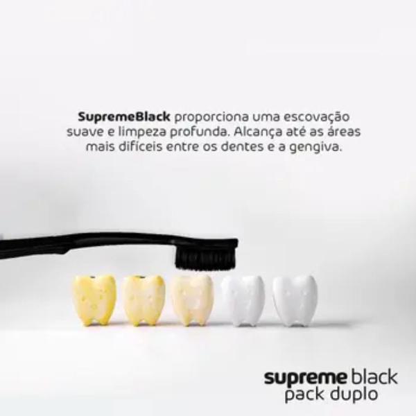 Imagem de Escova de dentes supreme black 2 unidades