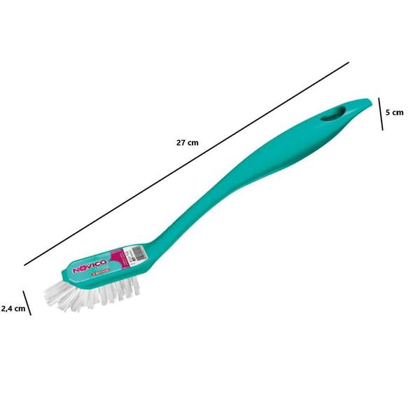 Imagem de Escova de Limpeza de Cantos Multiuso Plástica Bettanin Casa Apartamento Área de Serviço Verde
