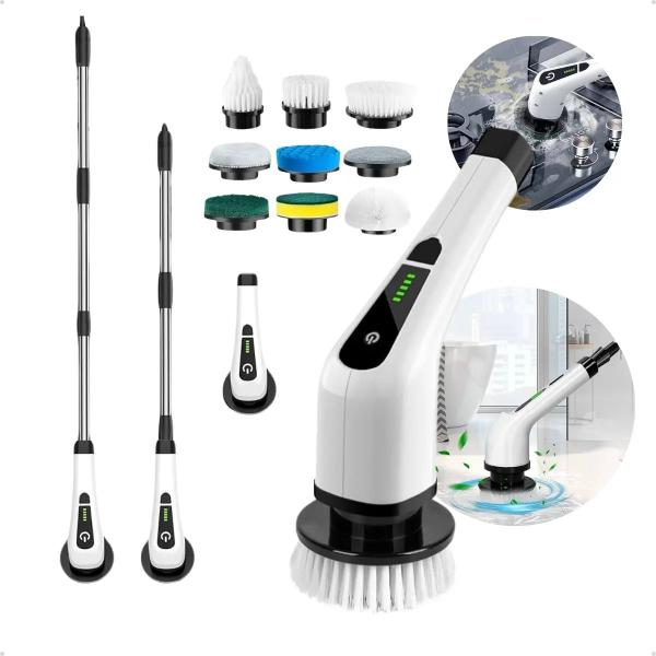 Escova de Limpeza Elétrica 9 em 1USB Giratória Multi Funções - Tesla Store Escova de Limpeza Elétrica 9 em 1USB Giratória Multi Funções - Tesla Store