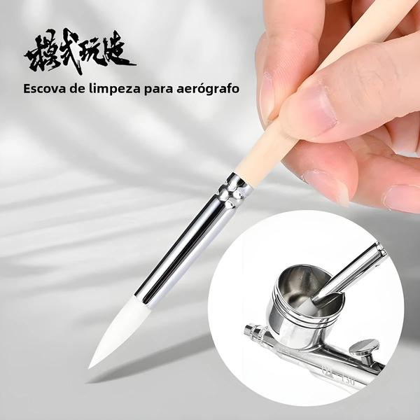 Imagem de Escova de Limpeza para Aerógrafo - Ferramenta Resistente à Corrosão para Modelos DIY