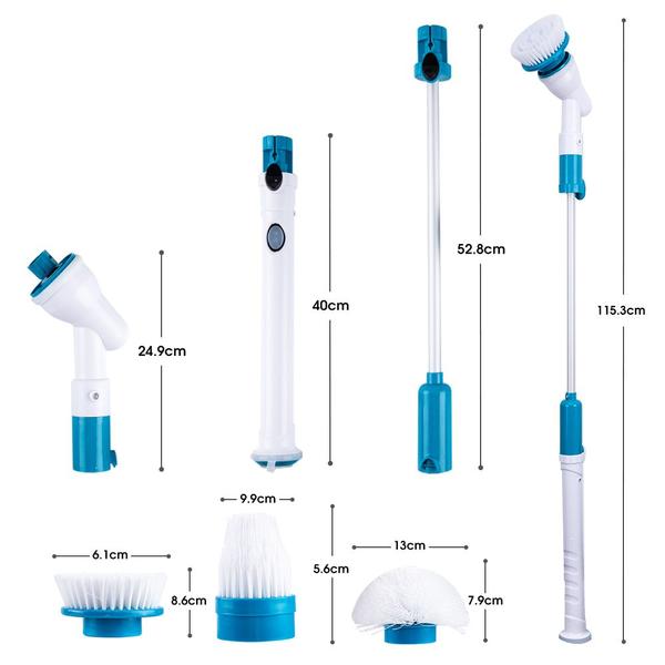 Imagem de Escova De Limpeza Recarregavel Spin Scrubber 3-1 Vassoura Eletrica Turbo Bivolt (888661)