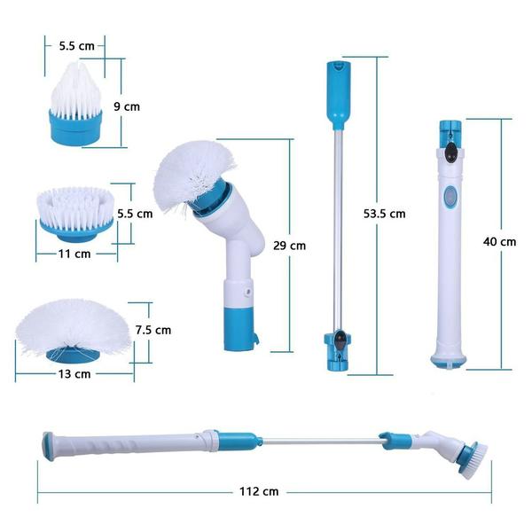 Imagem de Escova De Limpeza Rotativa Elétrica, Limpador De Cabeça, Substituição De Esfregão, Casa, Cozinha, Banheiro, 3Pcs