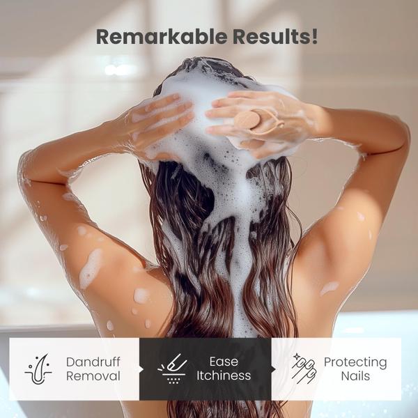 Escova de shampoo para massageador de couro cabeludo AIMIKE 100% macia de silicone rosa Imagem de Escova de shampoo para massageador de couro cabeludo AIMIKE 100% macia de silicone rosa