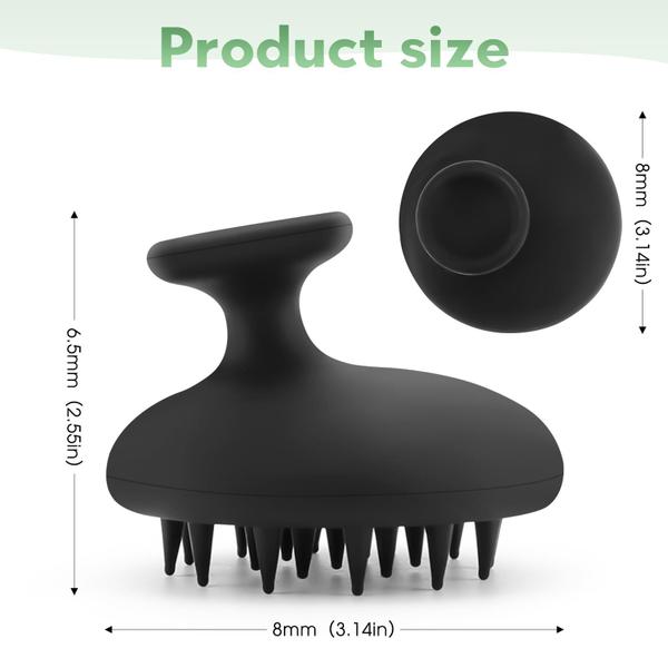 Imagem de Escova de shampoo para massageador de couro cabeludo BSSUEENB Silicone para crescimento de cabelo