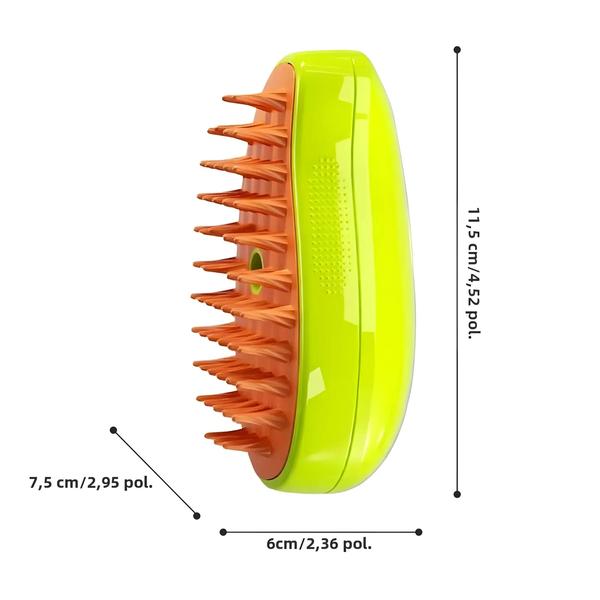 Imagem de Escova de Vapor para Tosa de Animais - Pulverizador Elétrico com Pente de Massagem