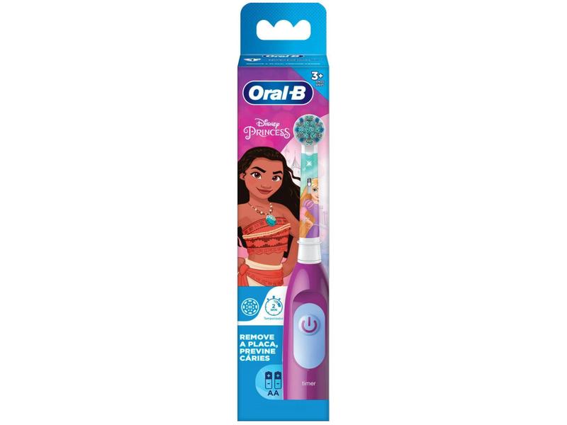 Imagem de Escova Dental A Pilhas Infantil Elétrica Oral-B Disney Princess 1 Unidade