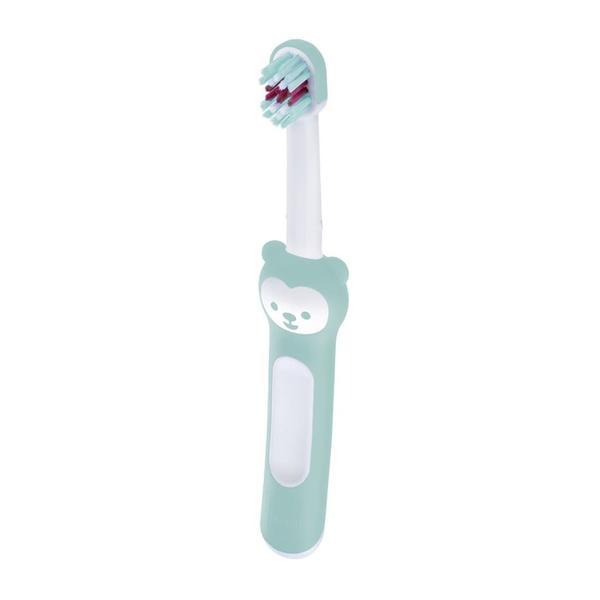 Escova Dental Baby's Brush c/ Trava de Proteção 6m+ Mam Azul Imagem de Escova Dental Baby's Brush c/ Trava de Proteção 6m+ Mam Azul