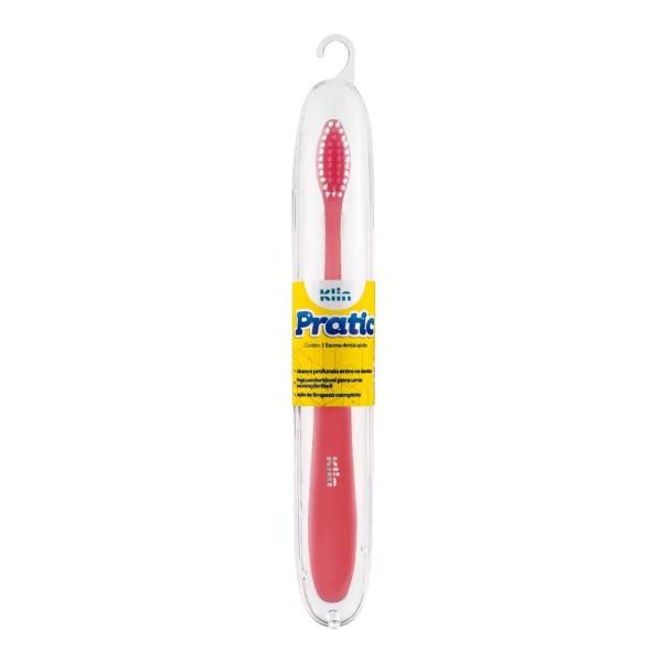 Escova Dental Cerdas Macias E Estojo Protetor Klin Pratic Imagem de Escova Dental Cerdas Macias E Estojo Protetor Klin Pratic
