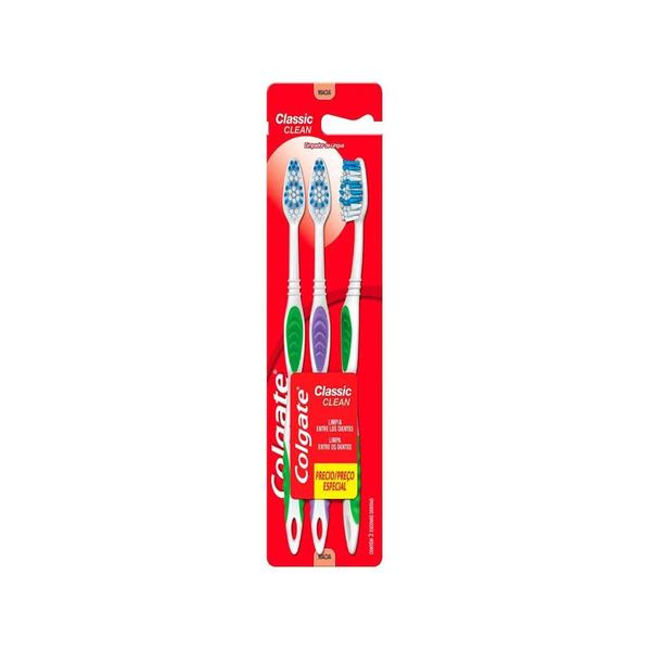 Imagem de Escova Dental Colgate Classic Clean 3 Unidades