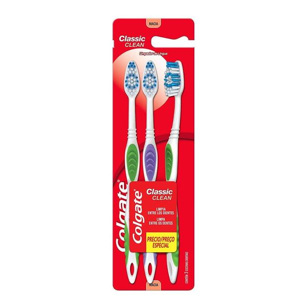 Imagem de Escova Dental Colgate Classic Clean Leve 3 Pague 2