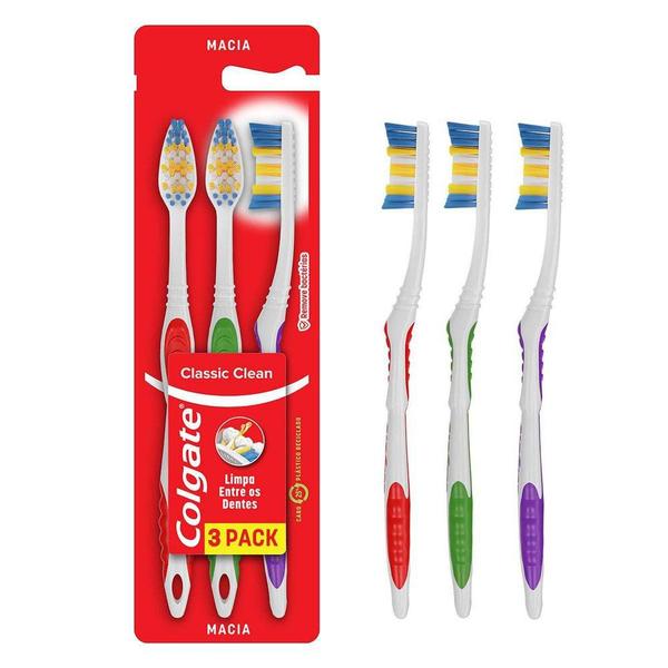 Imagem de Escova Dental Colgate Classic Clean Leve 3 Pague 2