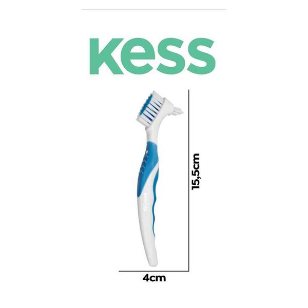 Escova Dental Denture Próteses e Aparelhos Kess Cor Sortida Imagem de Escova Dental Denture Próteses e Aparelhos Kess Cor Sortida