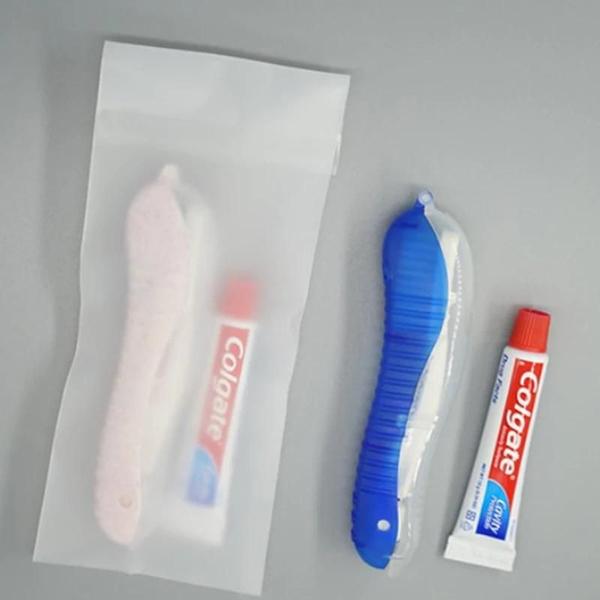 Imagem de Escova Dental Descartável e Portátil para Viagens e Camping