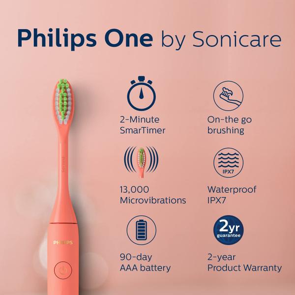 Imagem de Escova Dental Elétrica Philips Sonicare One HY1100/51 - Vermelha