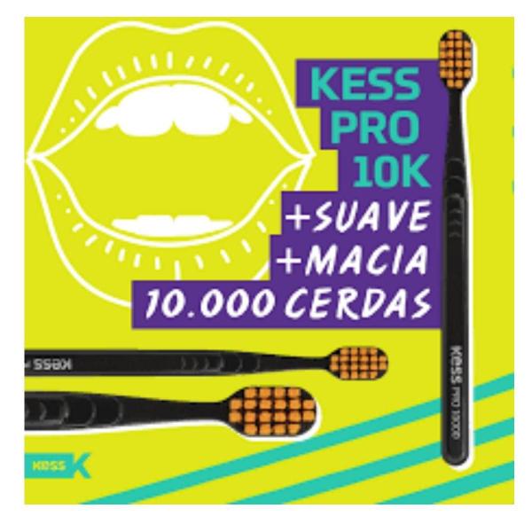 Imagem de Escova Dental Extra Macia Kess Pro 10k Belliz Laranja Cod.2107