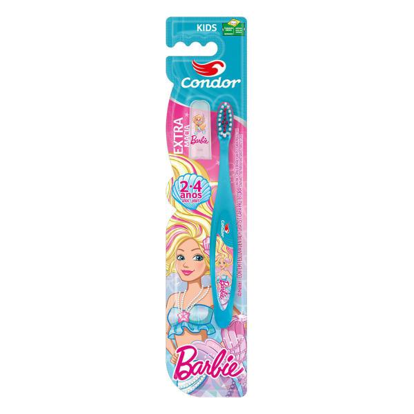 Imagem de Escova Dental Extramacia Barbie Kids P Com Capa Protetora