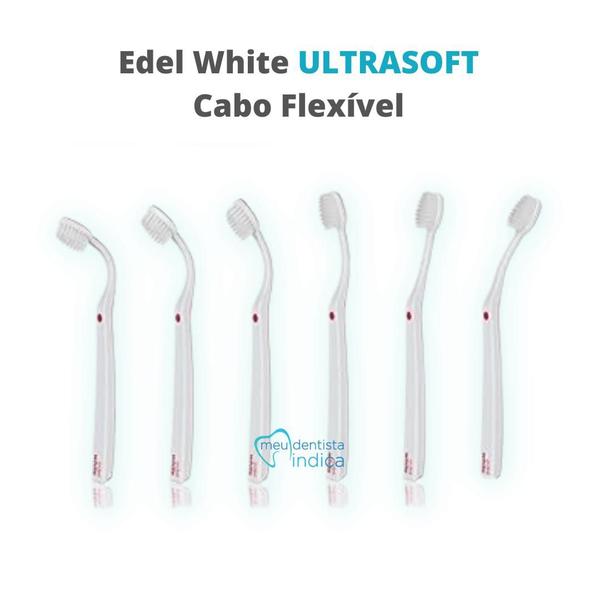 Imagem de Escova Dental Flosserbrush  Edel White  UltraSoft  6 unidades