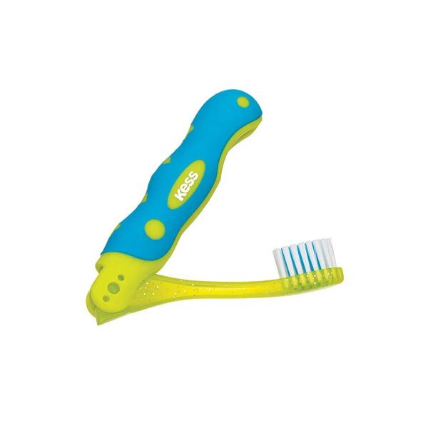 Escova Dental Infantil Kess Compact Kids Rosa e Verde Imagem de Escova Dental Infantil Kess Compact Kids Rosa e Verde