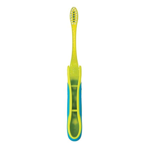 Imagem de Escova Dental Infantil Kess Compact Kids Rosa e Verde