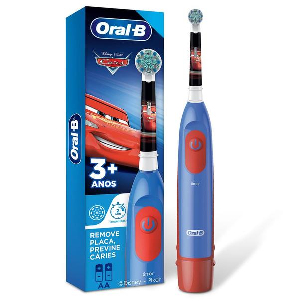 Imagem de Escova Dental Infantil Oral-B Disney Pixar Cars Cores Sortidas + 2 Pilhas AA