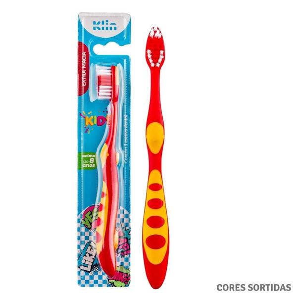Escova Dental Infantil Super Joy Extra Macia Klin Cores Sortidas Imagem de Escova Dental Infantil Super Joy Extra Macia Klin Cores Sortidas