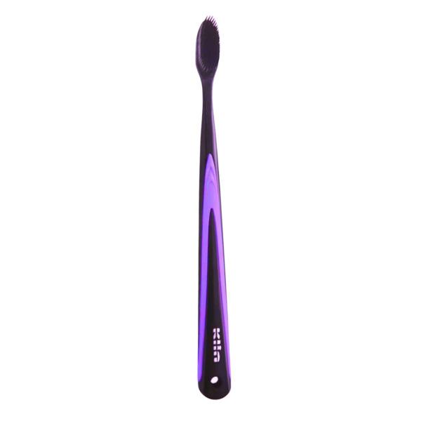 Escova Dental Macia Nanotech Black Cerdas Em Silicone Klin Imagem de Escova Dental Macia Nanotech Black Cerdas Em Silicone Klin