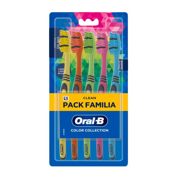 Imagem de Escova Dental Oral-B 123 Colors Collection com 5 Unidades