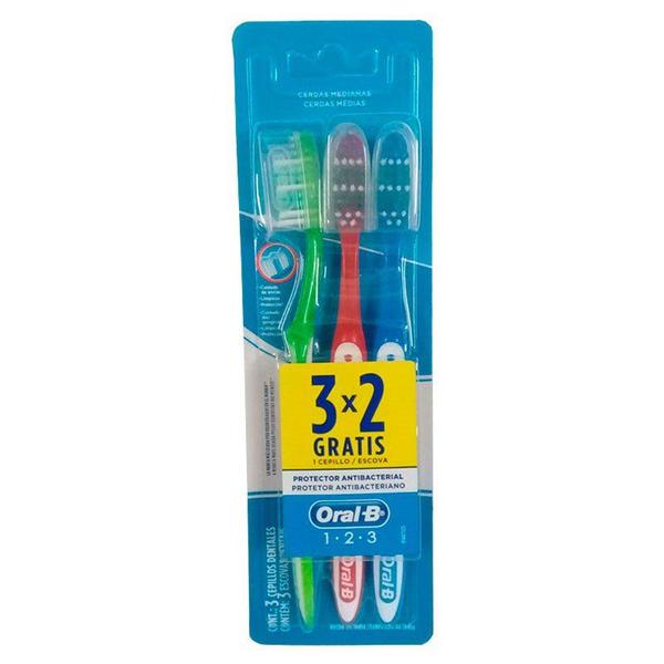 Imagem de Escova Dental Oral B 123 Limpeza Brilhante Leve 3 Pague 2