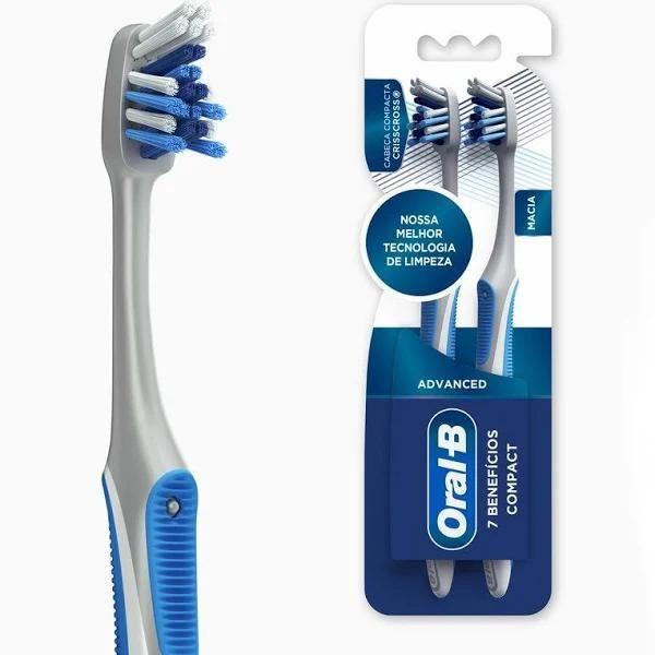 Escova Dental Oral B Advanced 7 Beneficios 2 Uni Imagem de Escova Dental Oral B Advanced 7 Beneficios 2 Uni