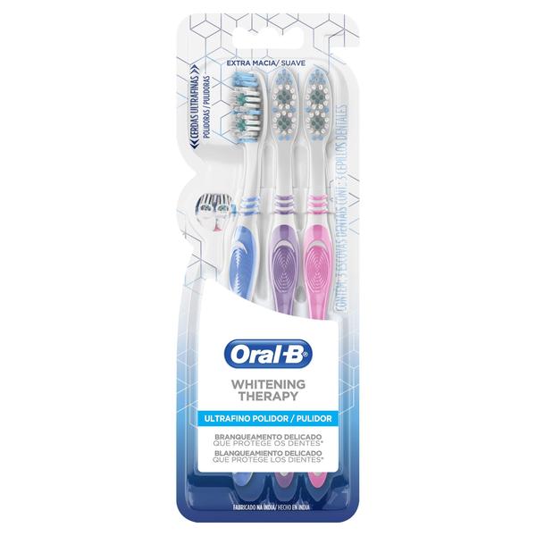 Imagem de Escova Dental Oral-B Whitening Therapy Ultrafino Polidor com 3 Unidades