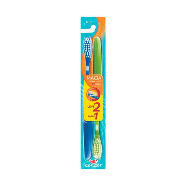 Imagem de Escova Dental Plus Macia Suave Leve 2 Pague 1 - CONDOR